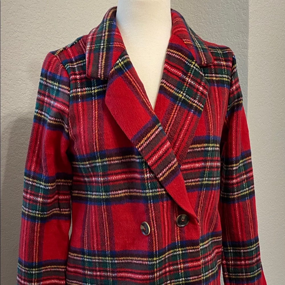 Unique Vintage Red Plaid Coat (Open to offers!)